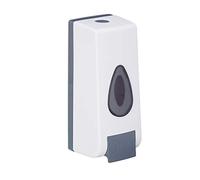4X Dispenser di Sapone da Parete, Ricaricabile, 350 ml, Montaggio Salvaspazio a Parete, Dosatore Manuale, Bianco