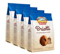 4X Divella Briotti Biscotti Frollini Panna Fresca e Cacao 400g