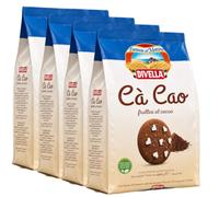 4X Divella Cà Cao Frollini al Cacao, Biscotti al Cacao per Colazione e Merenda, 400g