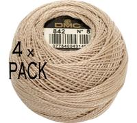 4x DMC Gomitolo di perle forza 8, 10 g, 116a/8-842