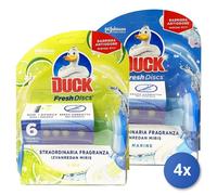 Duck Fresh Discs Base per Dischi Gel Igienizzanti WC, Fragranza Marine, Confezione da 1 Applicatore e 6 Dischetti