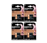 4X Duracell 223 Batterie Lithium (4 Blister da 1 Batteria) 4 Pile (CR-P2)