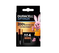 4X Duracell AA Optimum (1 Blister Da 4 Batterie) 4 Pile (MX1500/STILO/MIGNON)