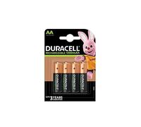 4X Duracell AA Ricaricabile 1300 mAh (1 Blister Da 4 Batterie) 4 Pile Stilo Ricaricabili (HR6/DC1500)