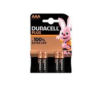 4X Duracell AAA Plus (1 Blister Da 4 Batterie) 4 Pile Mini Stilo (LR03/MN2400)