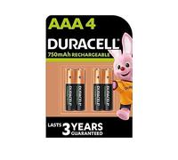 4X Duracell AAA Ricaricabili 750 mAh (1 Blister Da 4 Batterie) 4 Pile Ministilo Ricaricabili