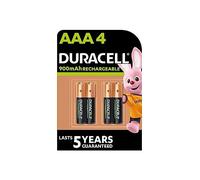 4X Duracell AAA Ricaricabili 900 mAh (1 Blister Da 4 Batterie) 4 Pile Ministilo Ricaricabili (HR03/DX2400)
