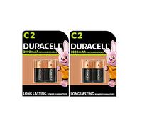 4X Duracell C Ricaricabili 3000 mAh HR14/DC1400 (2 Blister da 2 Batterie) 4 Pile
