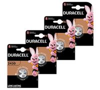 4X Duracell CR2430 3V Litio Moneta Cellule Batteries DL2430 ECR2430