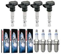 4x Duro Bobina Accensione + 4x Bosch Candela Super 4 per Renault Espace III JE0_
