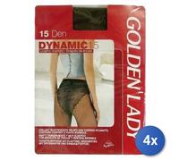 4x Dynamic Collant 15 Den 36B Castoro Tg.Iv