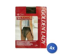 4x Dynamic Collant 15 Den 36B Fumo Tg.Iii