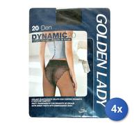 4x Dynamic Collant 20 Den 38K Nero Tg.Ii