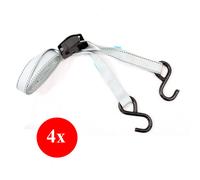 4x DynaSun FH45619 Cinghia Fissaggio a Nastro Tenditore Cintura Tensore e Ganci