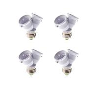 4X E27 1-2 E27 LED Lampadina Convertitore Adattatore Sdoppiatore Presa Base
