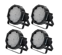 4x Effetti Luce PAR 144 LED Faro RGB Discoteca Luminosita Programmabile DMX 15W