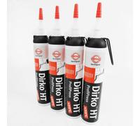 4x ELRING Sigillante Dirko HT Stampa Professionale Nero 200ml 471.501 +315°C