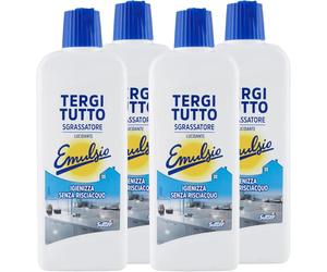 4x Emulsio Tergi Tutto Sgrassatore 375ml Lucidante Igienizzante Senza Risciacquo