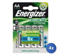 4x Energizer Accu Recharge Extreme 2300 AA BP4 Batteria ricaricabile Stilo AA