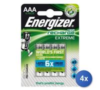 4x Energizer Accu Recharge Extreme 800 AAA BP4 Batteria ricaricabile Mini Stilo