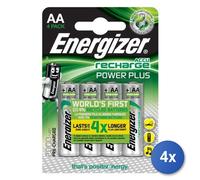 4x Energizer Accu Recharge Power Plus 2000 AA BP4 Batteria ricaricabile Stilo AA