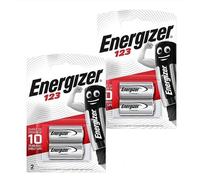 4x Energizer CR123 3V Batteria Al Litio DL123A 123A Fotografica Blitz