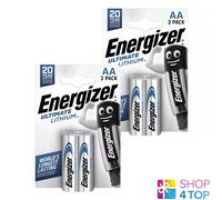 4x Energizer Ultimate Lithium AA L91 Batterie 1,5V Stilo Durevoli