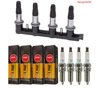 4x Era Bobina Accensione + 4x NGK Candela V-Line per Opel Corsa C F08 F68 1.2