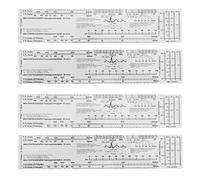 4X Essential ECG righello tascabile in inglese