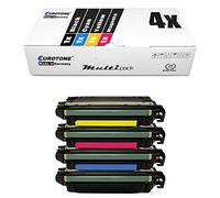 4x Eurotone compatibile Toner per HP Colore LaserJet Enterprise MFP M 680 dnm f dn sostituisce CF320X-03A 653A 653X