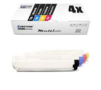 4x Eurotone Toner per OKI MC 853 873 wie Set Blu Rosso Giallo Cartuccia Cartuccia
