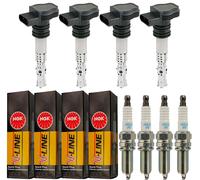 4x FACET Bobina Accensione + 4x NGK Candela V-Line per VW Golf VI 5K1 1.4 6R_1.2