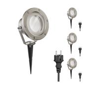4x faretto da giardino BULA per esterni IP55 spina acciaio inox 1x GX53 max. 15W [EEK: F]