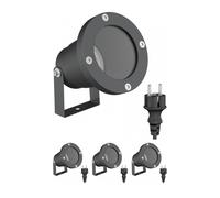 4x faretto da giardino DUK per esterni IP65 spina antracite 1x GU10 max. 15W