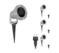 4x faretto da giardino DUK per esterni IP65 spina grigia 1x GU10 max. 15W
