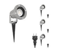 4x faretto da giardino DUK per esterni IP65 spina grigia 1x GU10 max. 15W [EEK: C]