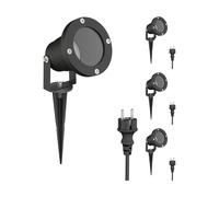 4x faretto da giardino DUK per esterni IP65 spina nera 1x GU10 max. 15W