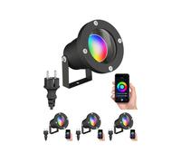 4x faretto da giardino DUK per esterni IP65 spina nera 1x GU10 max. 15W [EEK: F]