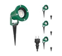 4x faretto da giardino DUK per esterni IP65 spina verde 1x GU10 max. 15W [EEK: E]