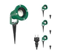 4x faretto da giardino DUK per esterni IP65 spina verde 1x GU10 max. 15W [EEK: E]
