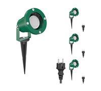 4x faretto da giardino DUK per esterni IP65 spina verde 1x GU10 max. 15W [EEK: F]