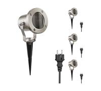 4x faretto da giardino MIBU per esterni IP55 spina acciaio inox 1x GU10 max. 15W