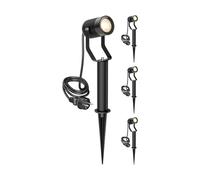 4x Faretto da giardino SHINGA per esterni IP65 nero 1x GU10 max. 15W [EEK: C]