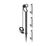 4x Faretto da giardino SHINGA per esterni IP65 nero 1x GU10 max. 15W [EEK: C]