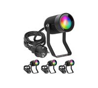 4x Faretto da giardino SHINGA per esterni IP65 nero 1x GU10 max. 15W [EEK: F]