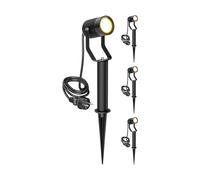 4x Faretto da giardino SHINGA per esterni IP65 nero 1x GU10 max. 15W [EEK: F]