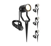 4x Faretto da giardino SHINGA per esterni IP65 nero 1x GU10 max. 15W [EEK: F]