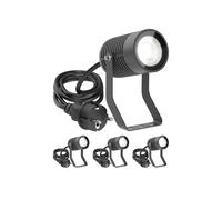 4x Faretto da giardino SHINGA per esterni IP65 spina antracite 1x GU10 max. 15W [EEK: C]