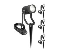 4x Faretto da giardino SHINGA per esterni IP65 spina antracite 1x GU10 max. 15W [EEK: C]
