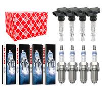 4x Febi BILSTEIN Bobina + 4x Bosch Candela Super 4 per Smart Forfour 454 1.3